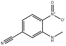 Benzonitrile, 3-(methylamino)-4-nitro-,64910-48-1,结构式
