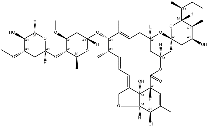 (23S)-5-O-デメチル-22,23-ジヒドロ-23-ヒドロキシアベルメクチンA1a 化学構造式