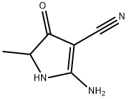 1H-Pyrrole-3-carbonitrile, 2-amino-4,5-dihydro-5-methyl-4-oxo- Struktur