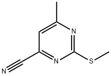 4-Pyrimidinecarbonitrile, 6-methyl-2-(methylthio)- Struktur