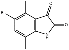 1H-Indole-2,3-dione, 5-bromo-4,7-dimethyl- 化学構造式