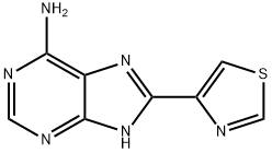 9H-Purin-6-amine, 8-(4-thiazolyl)- 化学構造式