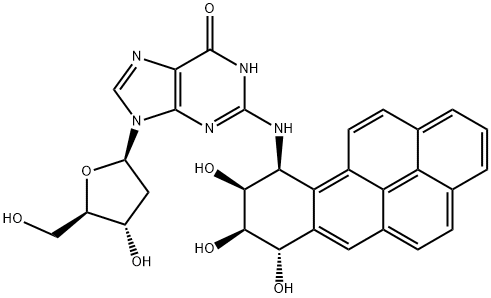 (-)-cis-anti-N2-BPDE-dG Structure