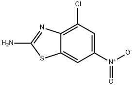 2-Amino-4-chloro-6-nitrobenzothiazole, 66188-30-5, 结构式