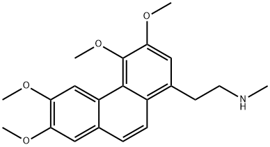 1-Phenanthreneethanamine, 3,4,6,7-tetramethoxy-N-methyl- Struktur