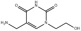 2,4(1H,3H)-Pyrimidinedione, 5-(aminomethyl)-1-(2-hydroxyethyl)- Struktur