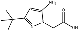 2-(5-氨基-3-(叔丁基)-1H-吡唑-1-基)乙酸,663616-38-4,结构式