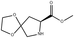 (S)-1,4-二氧杂-7-氮杂螺[4.4]壬烷-8-羧酸甲酯, 66682-58-4, 结构式