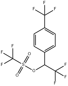 Methanesulfonic acid, 1,1,1-trifluoro-, 2,2,2-trifluoro-1-[4-(trifluoromethyl)phenyl]ethyl ester,666836-33-5,结构式