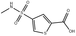 4-(甲基氨磺酰基)噻吩-2-羧酸 结构式