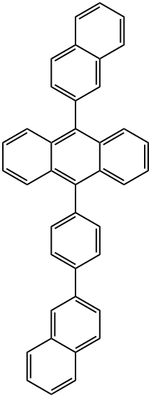 Anthracene, 9-(2-naphthalenyl)-10-[4-(2-naphthalenyl)phenyl]- 化学構造式