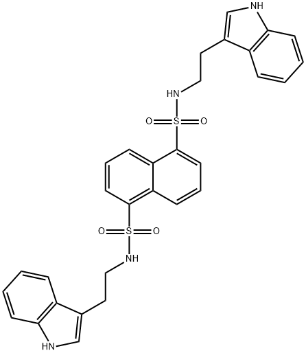 1-N,5-N-bis[2-(1H-indol-3-yl)ethyl]naphthalene-1,5-disulfonamide Struktur