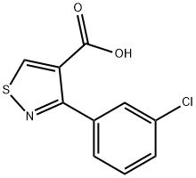 4-Isothiazolecarboxylic acid, 3-(3-chlorophenyl)- Struktur