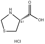 4-Thiazolidinecarboxylic acid, hydrochloride (1:1), (4R)- Structure
