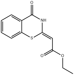 (Z)-2-(4-氧代-3,4-二氢-2H-苯并[E][1,3]噻嗪-2-亚基)乙酸乙酯 结构式