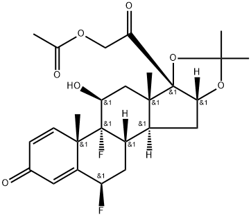 21-Acetyl-6β-fluorotriamcinolone Acetonide Struktur