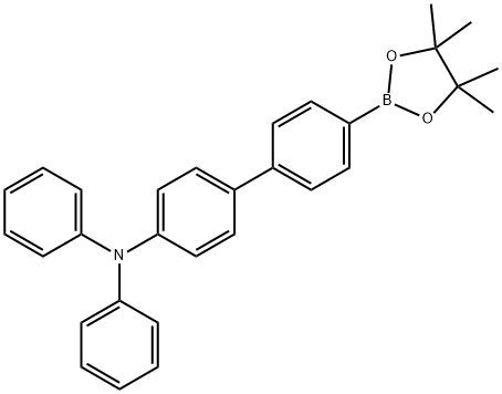 [1,1'-Biphenyl]-4-amine, N,N-diphenyl-4'-(4,4,5,5-tetramethyl-1,3,2-dioxaborolan-2-yl)-,675571-82-1,结构式