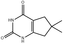 6,6-二甲基-6,7-二氢-1H-环戊二烯并[D]嘧啶-2,4(3H,5H)-二酮, 67566-51-2, 结构式