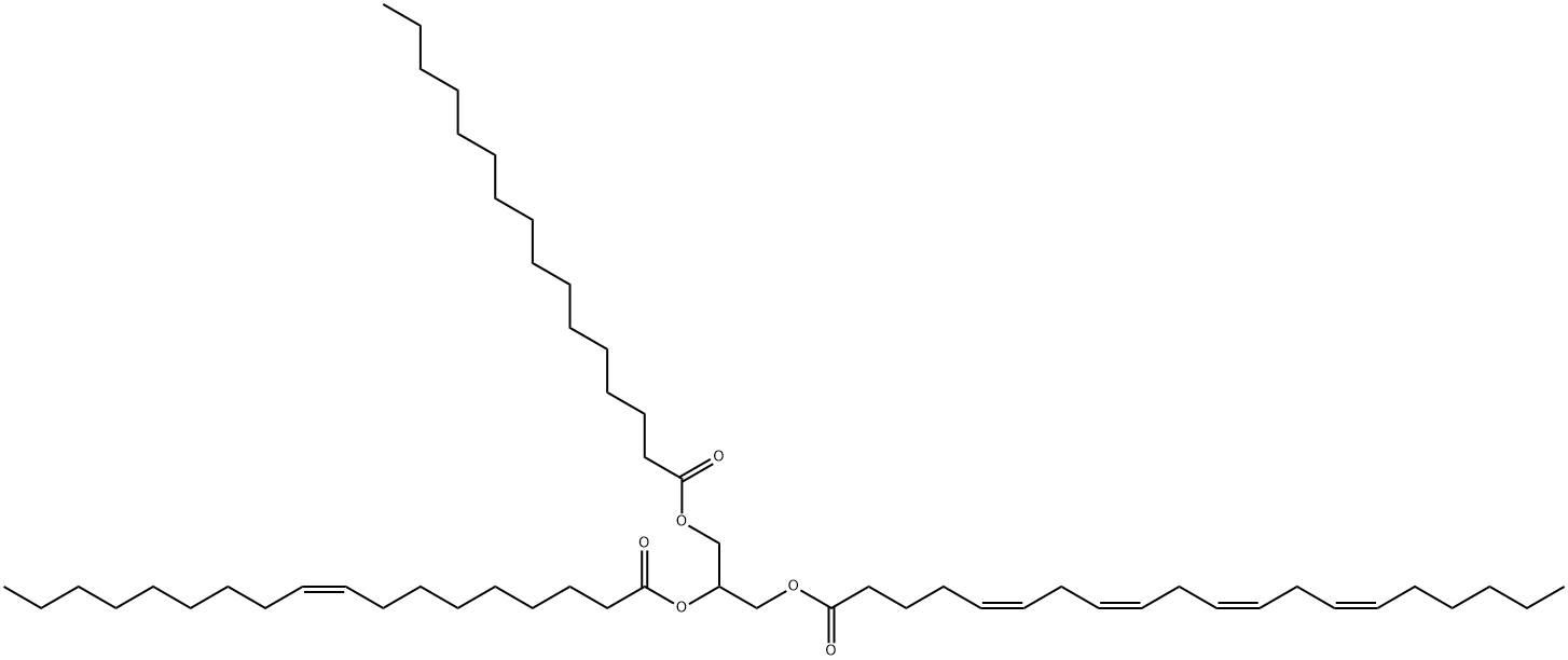 1-Palmitoyl-2-Oleoyl-3-Arachidonoyl-rac-glycerol Structure