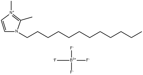 1-dodecyl-2,3-dimethylimidazolium tetrafluoroborate 化学構造式
