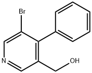 3-Pyridinemethanol, 5-bromo-4-phenyl- Struktur