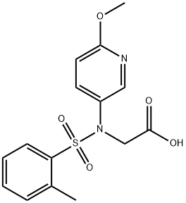 Glycine, N-(6-methoxy-3-pyridinyl)-N-[(2-methylphenyl)sulfonyl]- Struktur