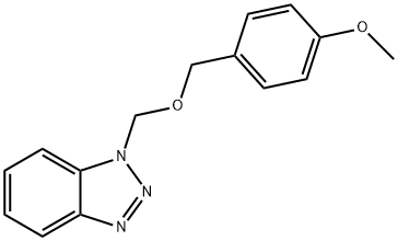 1-{[(4-Methoxyphenyl)methoxy]methyl}-1H-1,2,3-benzotriazole Structure