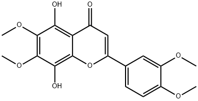5,8-二羟基-6,7,3′,4′-四甲氧基黄酮 结构式