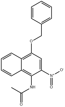 Acetamide, N-?[2-?nitro-?4-?(phenylmethoxy)?-?1-?naphthalenyl]?- 化学構造式