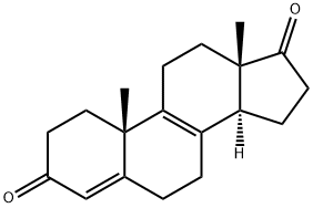 Androsta-4,8(9)-diene-3,17-dione 化学構造式