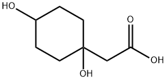 Cyclohexaneacetic acid, 1,4-dihydroxy- 化学構造式