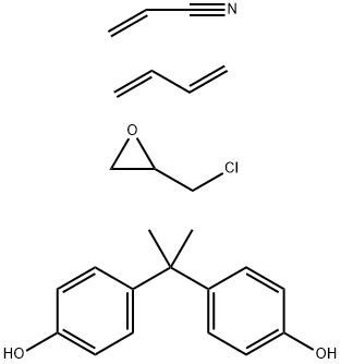 2-Propenenitrile, polymer with 1,3-butadiene, carboxy-terminated, polymers with bisphenol A and epichlorohydrin Struktur
