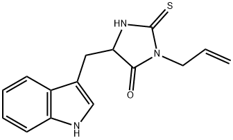 5-(1H-indol-3-ylmethyl)-3-prop-2-enyl-2-sulfanylideneimidazolidin-4-one Struktur