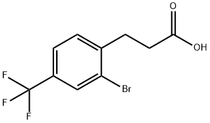 3-(2-溴-4-(三氟甲基)苯基)丙酸 结构式