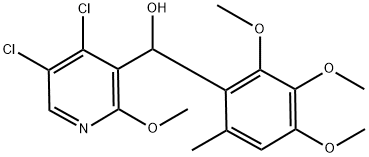 4,5-Dichloro-2-methoxy-α-(2,3,4-trimethoxy-6-methylphenyl)-3-pyridinemethanol Struktur