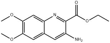 2-Quinolinecarboxylic acid, 3-amino-6,7-dimethoxy-, ethyl ester Structure