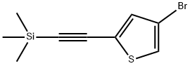 Thiophene, 4-bromo-2-[2-(trimethylsilyl)ethynyl]- 化学構造式