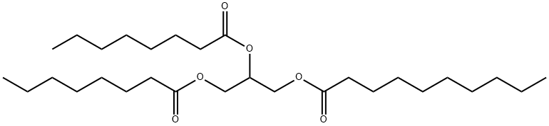 1,2-辛酸-3-癸酸甘油三酯,69095-45-0,结构式