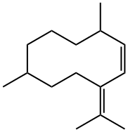Cyclodecene, 6,10-dimethyl-3-(1-methylethylidene)- Struktur
