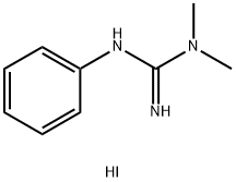 1,1-Dimethyl-2-phenylguanidine hydroiodide Struktur