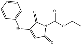 1H-Pyrrole-1-carboxylic acid, 2,5-dihydro-2,5-dioxo-3-(phenylamino)-, ethyl ester 化学構造式