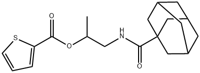 1-(adamantane-1-carboxamido)propan-2-yl thiophene-2-carboxylate Struktur