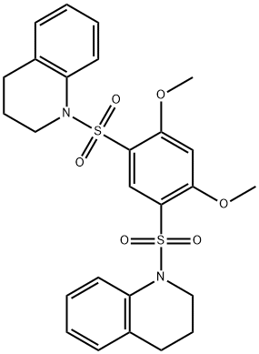 1,1'-[(4,6-dimethoxybenzene-1,3-diyl)disulfonyl]di-1,2,3,4-tetrahydroquinoline,696630-85-0,结构式