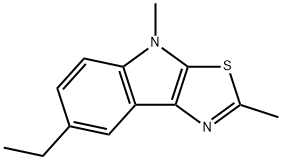 4H-Thiazolo[5,4-b]indole,7-ethyl-2,4-dimethyl-(9CI) 化学構造式