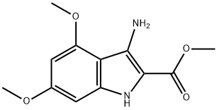 methyl 3-amino-4,6-dimethoxy-1{H}-indole-2-carboxylate 结构式