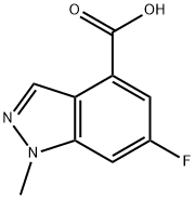 1H-Indazole-4-carboxylic acid, 6-fluoro-1-methyl- Structure