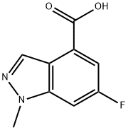 6-氟-1-甲基-1H-吲唑-4-甲酸,697739-07-4,结构式