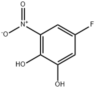 1,2-Benzenediol, 5-fluoro-3-nitro- 化学構造式