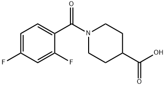 1-(2,4-二氟苯甲酰基)哌啶-4-羧酸 结构式