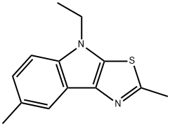 4H-Thiazolo[5,4-b]indole,4-ethyl-2,7-dimethyl-(9CI) 结构式